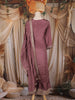 Mauve Floral Woven Design Banarasi Silk Straight Cut Salwar Suit with Dupatta