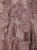 Mauve Pink Floral Appliqué Embellished Net Designer Gown