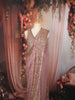 Mauve Pink Heavy Sequins and Beads Embroidered Design Net Party Wear Ready To Wear Saree with Stitched Designer Blouse