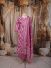 Mauve Pink Ikat Printed Design Pure Cotton Straight Cut Salwar Suit with Matching Dupatta