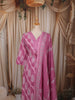 Mauve Pink Ikat Printed Design Pure Cotton Straight Cut Salwar Suit with Matching Dupatta