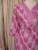Mauve Pink Ikat Printed Design Pure Cotton Straight Cut Salwar Suit with Matching Dupatta
