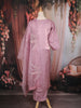 Mauve Pink Leaf Embroidered Design Tissue Straight Cut Salwar Suit