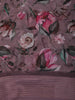 Mauve Purple Floral Printed Design Chiffon Casual Saree with Striped Border