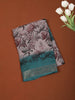 Mauve Purple Floral Printed Design Chiffon Casual Saree with Zari Border