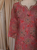 Mauve Purple Floral Printed Design Cotton Straight Cut Salwar Suit with Dupatta