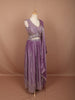 Mauve Purple Floral Sequins and Beads Embroidered Design Tissue Fancy Lehenga with Matching Dupatta