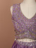 Mauve Purple Floral Sequins and Beads Embroidered Design Tissue Fancy Lehenga with Matching Dupatta