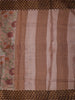 Mauve Purple Floral Vine Woven Design Pure Tussar Saree with Geometric Border