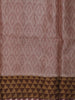 Mauve Purple Floral Vine Woven Design Pure Tussar Saree with Geometric Border