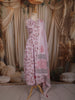 Mauve Purple Floral Wine Printed Design Cotton Anarkali Salwar Suit with Dupatta