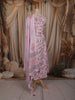 Mauve Purple Floral Wine Printed Design Cotton Anarkali Salwar Suit with Dupatta
