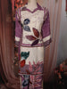 Mauve Purple Leaf Zardozi Embroidered Design Cotton Straight Cut Salwar Suit