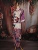 Mauve Purple Leaf Zardozi Embroidered Design Cotton Straight Cut Salwar Suit