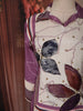 Mauve Purple Leaf Zardozi Embroidered Design Cotton Straight Cut Salwar Suit
