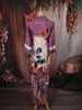 Mauve Purple Leaf Zardozi Embroidered Design Cotton Straight Cut Salwar Suit