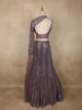 Mauve Sequins and Bead Embroidered Net Mermaid Lehenga Set