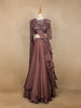 Mauve Crepe Floral Designed Bridesmaid Lehenga