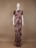 Mauve Floral Designed Semi Tussar Saree - Diadem