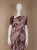 Mauve Floral Designed Semi Tussar Saree - Diadem