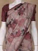 Mauve Floral Designed Semi Tussar Saree - Diadem