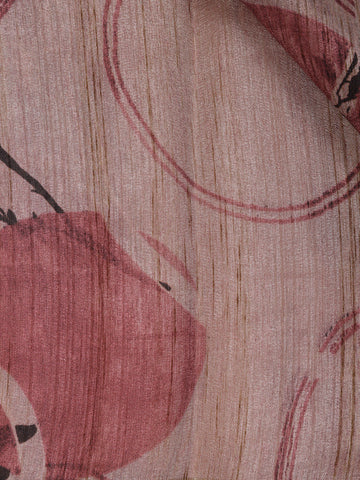 Mauve Floral Designed Semi Tussar Saree - Diadem