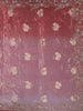 Mauve Pink Floral Zari Sequin Embellishment Satin Saree - Diadem