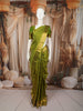 Mehendi Green Abstract Zari Woven Design Pure Kanchipuram Silk Saree with Matching Zari Border