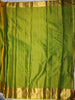 Mehendi Green Abstract Zari Woven Design Pure Kanchipuram Silk Saree with Matching Zari Border