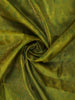 Mehendi Green Abstract Zari Woven Design Pure Kanchipuram Silk Saree with Matching Zari Border