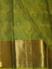 Mehendi Green Abstract Zari Woven Design Pure Kanchipuram Silk Saree with Matching Zari Border