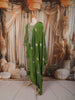 Mehendi Green Floral Zari Embroidered and Stone Embellished Design Semi Silk Straight Cut Salwar Suit with Matching Dupatta