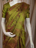 Mehendi Green Leaf Vine Zari Woven Design Pure Kanchipuram Silk Saree with Matching Temple Zari Border