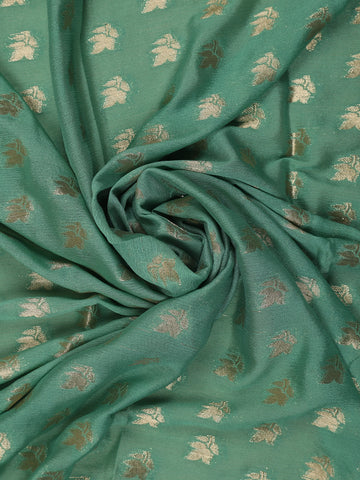 Mehendi Green Floral Zari Woven Mysore Silk Saree - Diadem