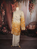 Mustard Orange Floral Vine Zari Embroidered Design Tissue Silk Men's Kurta Pyjama
