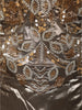 Metallic Antique Bronze Heavy Beads Embroidered Design Holographic Party Wear Palazzo Suit with Matching Choker Dupatta