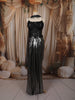 Metallic Black Lattice Style Beads Embroidered Design Organza Ready To Wear Saree