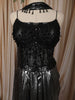 Metallic Black Lattice Style Beads Embroidered Design Organza Ready To Wear Saree