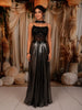 Metallic Black Lattice Style Beads Embroidered Design Organza Ready To Wear Saree