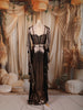 Metallic Bronze Heavy Sequins and Beads Embroidered Design Holographic Skirt Top with Ruffled Dupatta