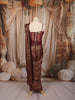 Metallic Copper Maroon Floral Sequins and Beads Embroidered Design Shimmer Ready to Wear Party Saree with Designer Corset Blouse