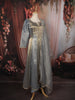 Metallic Grey Floral Sequins and Zardozi Embroidered Design Tissue Silk Anarkali Salwar Suit with Dupatta