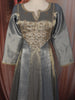 Metallic Grey Floral Sequins and Zardozi Embroidered Design Tissue Silk Anarkali Salwar Suit with Dupatta