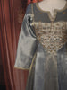 Metallic Grey Floral Sequins and Zardozi Embroidered Design Tissue Silk Anarkali Salwar Suit with Dupatta