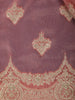 Metallic Rose Floral Zari Sequin Embellishment Organza Saree - Diadem