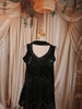 Midnight Black Abstract Sequins and Beads Embroidered Design Georgette Party Wear Peplum Palazzo Suit with Matching Dupatta