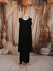 Midnight Black Abstract Sequins and Beads Embroidered Design Georgette Party Wear Peplum Palazzo Suit with Matching Dupatta