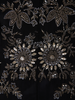Midnight Black Floral Sequins and Beads Embroidered Design Satin Skirt Top with Dupatta