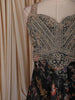 Midnight Black Floral Zari Embroidered Design Georgette Palazzo Suit with Dupatta