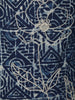 Midnight Blue Abstract Geometric Printed Design Cotton Straight Cut Salwar Suit with Dupatta